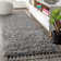 Felicdad Shag Plush Tassel Charcoal Rug