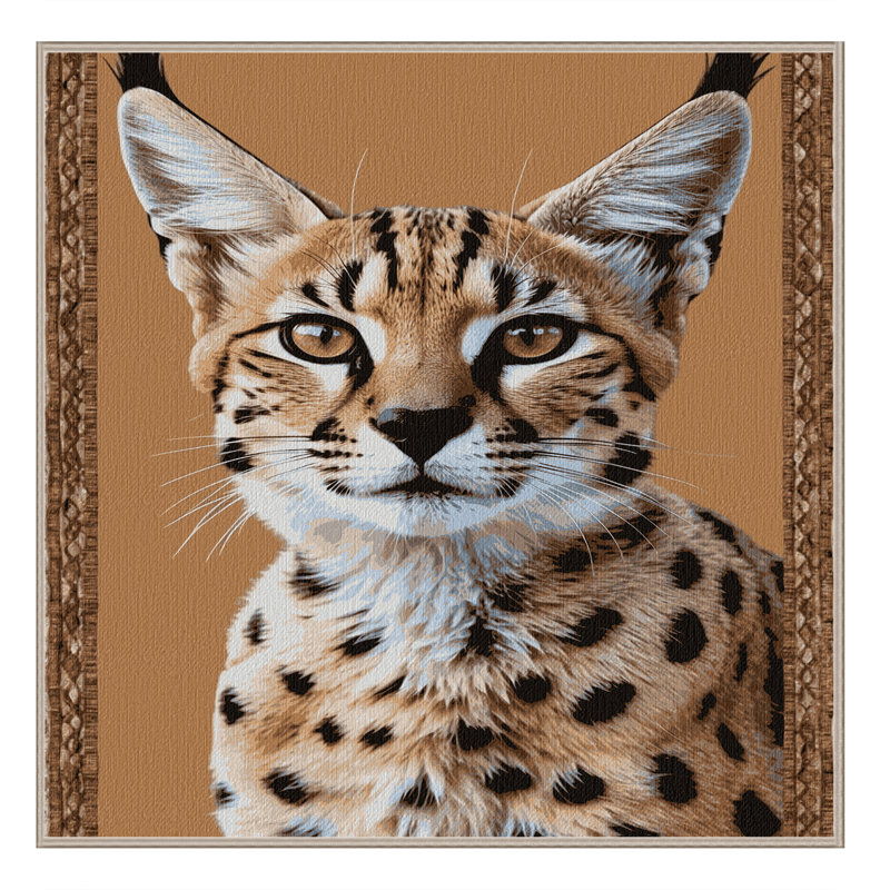  Tapis lavable Caracal Big Cats, Carré 8 pi