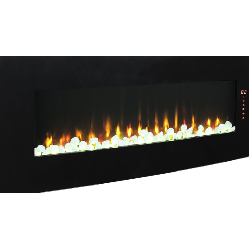 Foyer électrique de 20,39 pouces de hauteur - chaleur de 5000 / H, flamme multicolore, fonction minuterie, / Ul, évent mural incurvé avant 48 avec télécommande et, 1400W / H, 11 réglages de température, / Ul