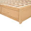 Lit plateforme couleur bois naturel avec compartiments de rangement et 2 tiroirs - Finition de tiroir de chambre stable pour