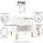 Dumbo 20" W Modern 1-Drawer Fluted Nightstand in White-1302357696
