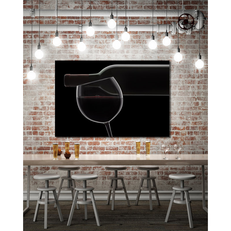 « red wine silhouette » par barry seidman, reproduction de photo sur toile tendue, H 12 po x l 18 po x P 1,5 po