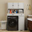 Armoire de rangement en MDF peu encombrante, blanc antique, idéale pour la salle de lavage