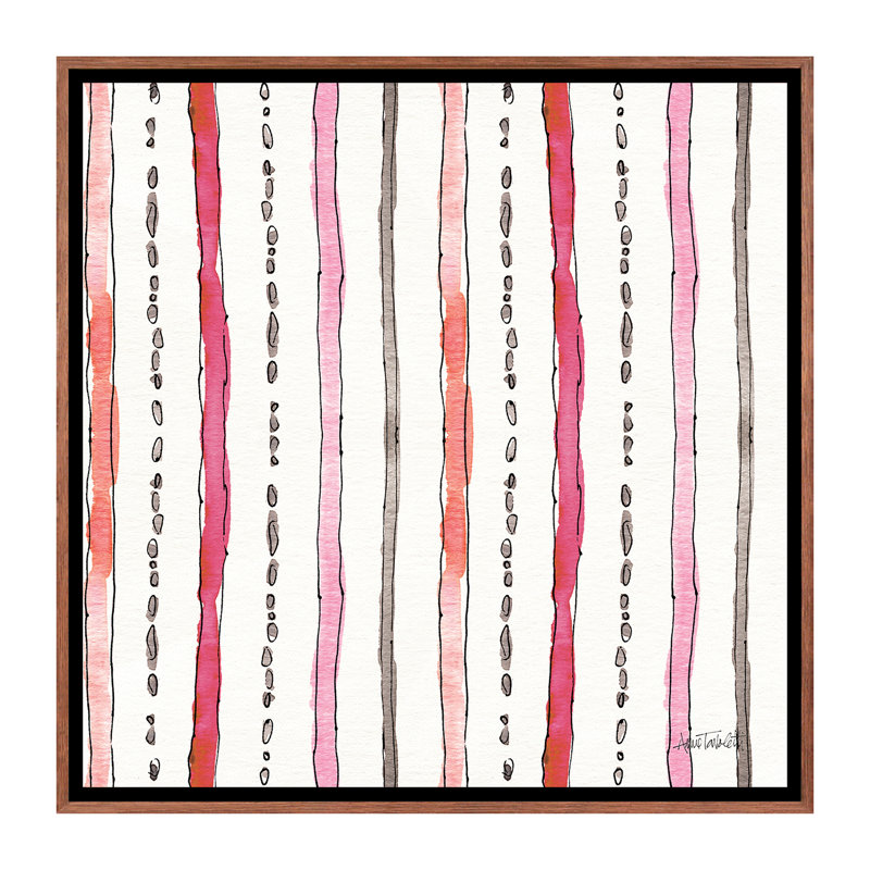 Art sur motif chic accents vi, H 26 po x l 26 po x P 1,5 po, Toile avec cadre en bois classique