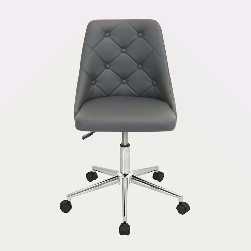 Chaise de bureau contemporaine réglable avec pivot en similicuir