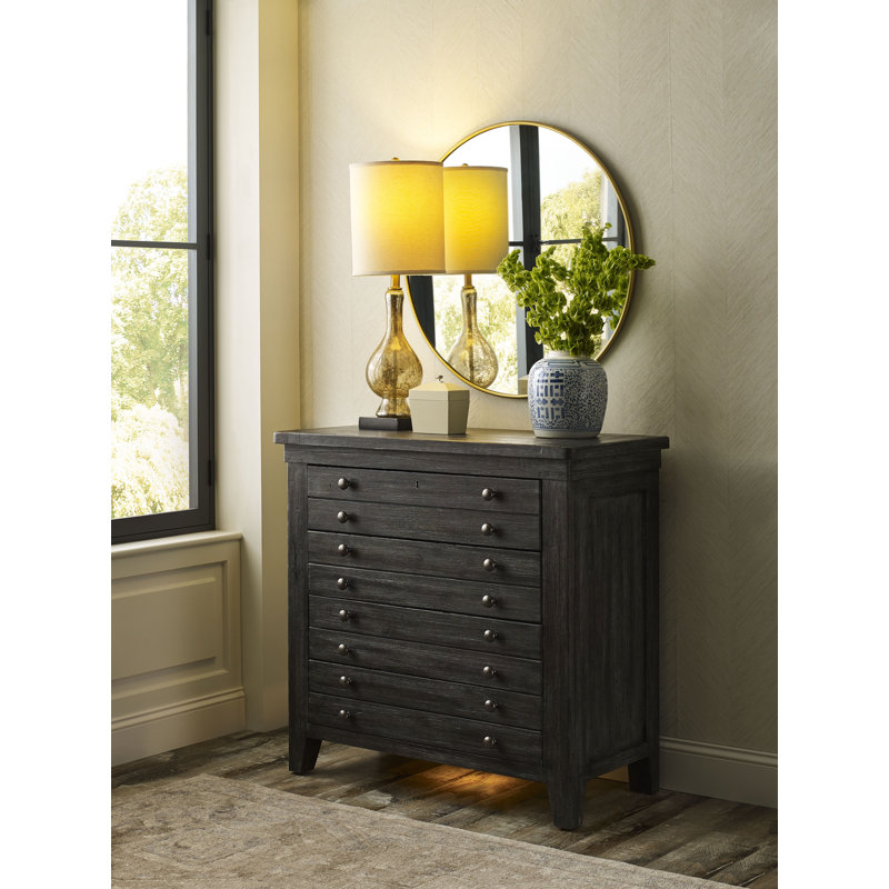 Commode anglaise à 4 tiroirs Janaisa, gris