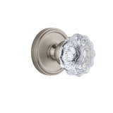 Grandeur Georgetown Rosette Privacy with Fontainebleau Crystal Door Knob