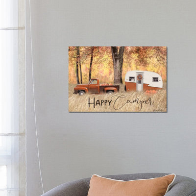Fall Camping 1 Piece Wrapped Canvas Painting