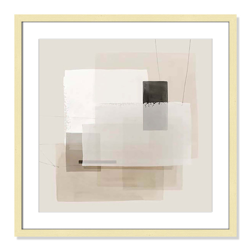 «Mystical Momentum II» par Hazel J, H 23,5 po x l 23,5 po x P 1,25 po, Cadre doré encadré