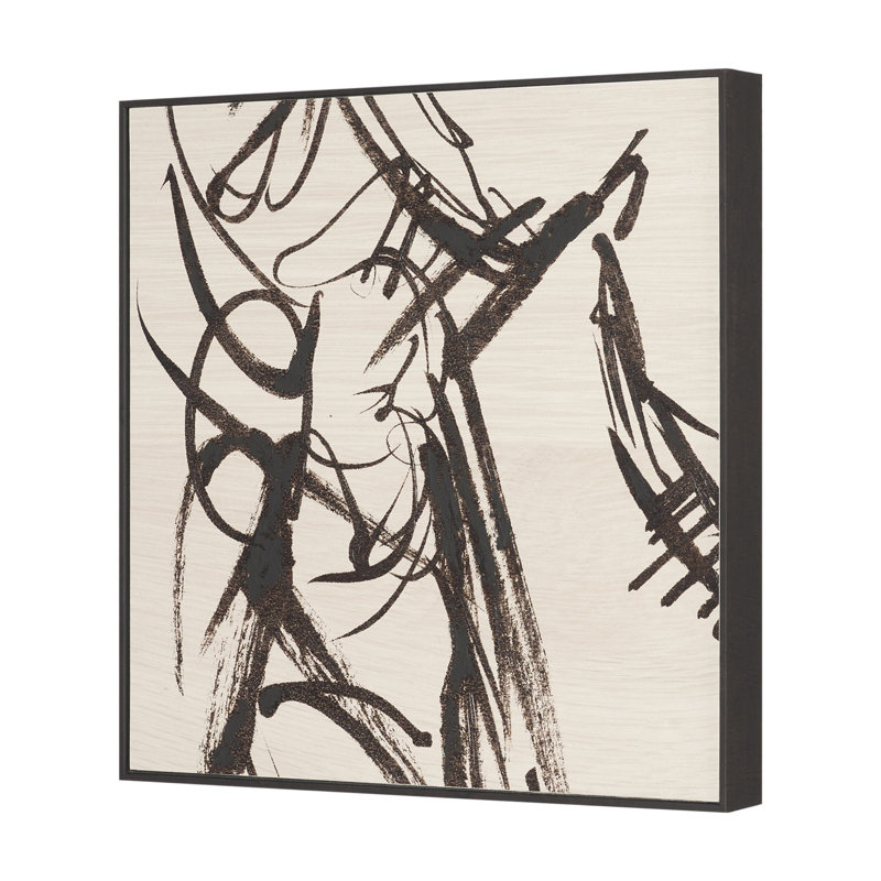 «Hariah Chaos IV» par Studio, œuvre d'art encadrée texturée à la main, 24.6" H x 24.6" W, 1, Chaos sculpté IV