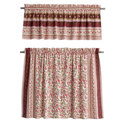 Ensemble de rideaux de cuisine 100% coton Maison d 'Hermine