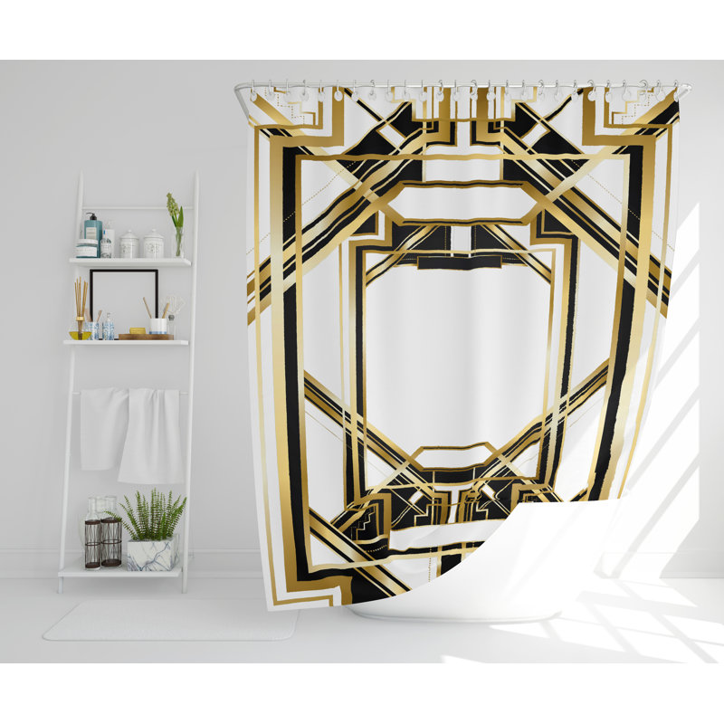 Kizzie Polyester Shower Curtain, 168cm H x 168cm W