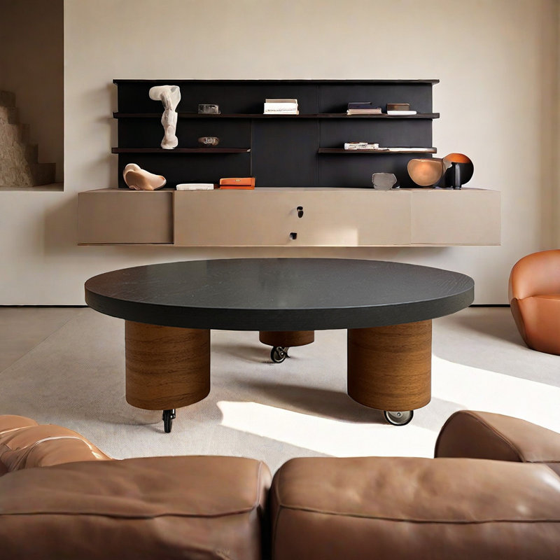 French Style Coffee Table Coffee Table, 13.77"H x 39.37"L x 39.37"W