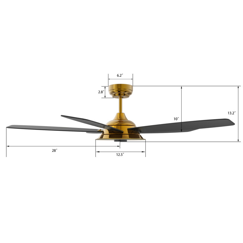 Ventilateur de plafond à DEL 56 po avec télécommande et intensité variable Striker, fonctionne avec Alexa / Google Home / Siri