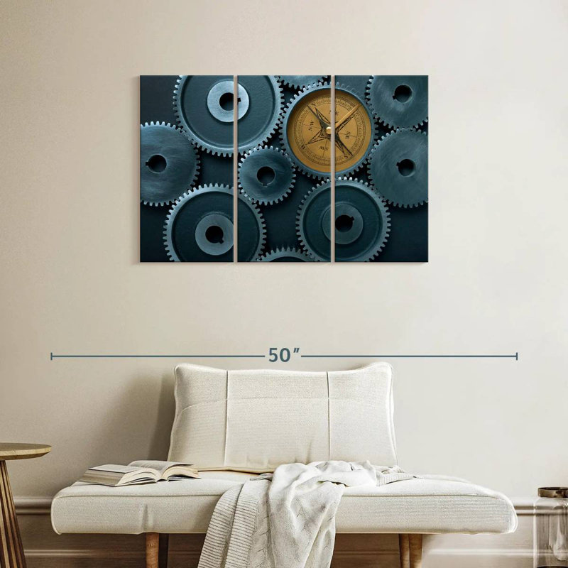 Cogs And Compass, 24" H x 38" W