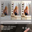 60x90cm LED Makeup Mirror with 20 Bulbs, Large Mirror with 3 Color Lights and Charging