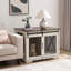 Cage pour chien avec cage de grange coulissante Ethereal Farmhouse-176415356
