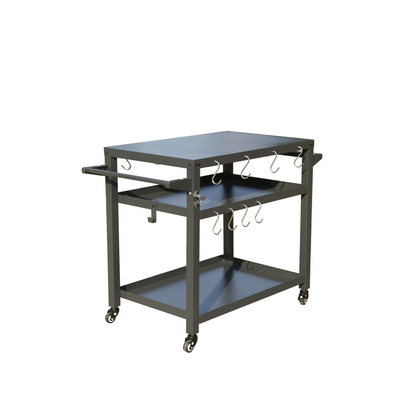 Table de barbecue d'extérieur à 3 tablettes
