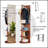 Full-Body Mirror With Solid And Rubber Wood Frame, Clear Glass For Whole Body Viewing, Walnut Finish For Elegance And Durability