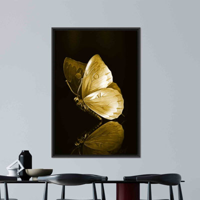 Reflective Butterfly Art, Metallic Butterfly Art, Butterfly Art, Animal Canvas, Home Wall Decor
