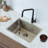 Builder Stylish Garnet Dual-Mount 23" Stainless Steel Single Bowl Kitchen Sink