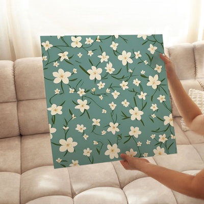 Floral Jasmine Flowers Pattern I Modern Unframed Art Print