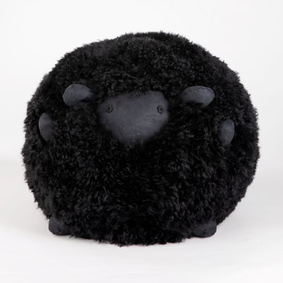 Studio 16, Toronto - Mongolian Wool Sheep Ball 13.75 in. Round Decorative Pillow - Soft, Plush Accent Cushion in 3 Colors: Sand