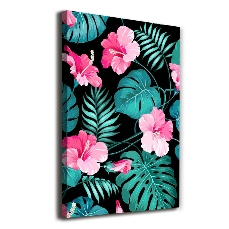 Hawaiian Flowers - Wrapped Canvas Print