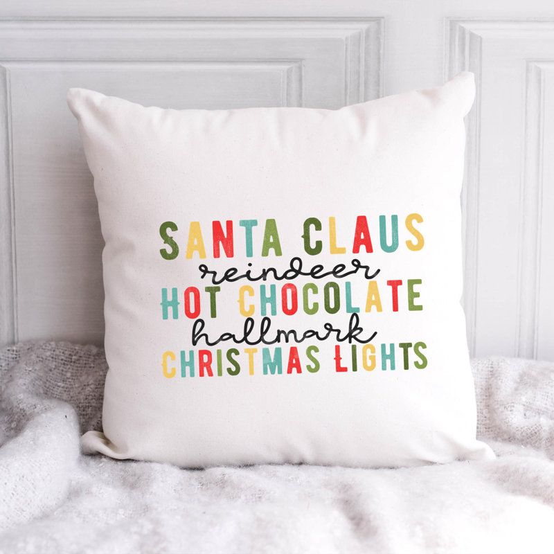 Christmas1_2 Polyester/Polyester Blend Reversible Throw Pillow, 20" x 20"