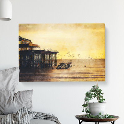 West Pier At Brighton Beach Vol.2 - Wrapped Canvas Print