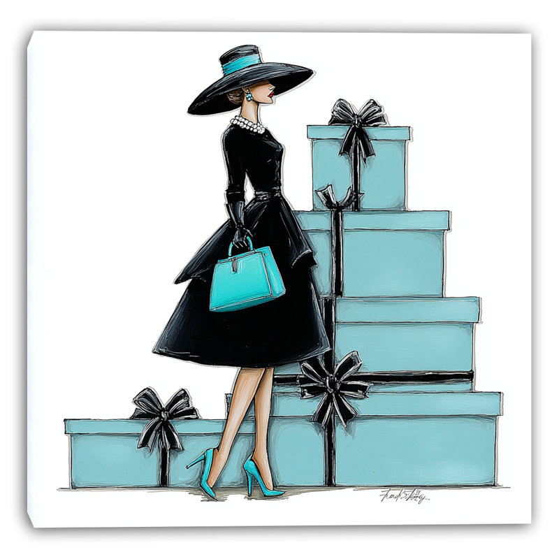 «Boxed Glamour», art mural sur toile tendue, H 40 po x l 40 po