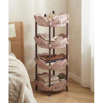 4 Tier Round Storage Basket - Pink