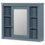 Armoire de rangement murale de salle de bain 35 po x 28 po, armoire à pharmacie, armoire murale moderne avec miroir, armoire à miroir avec 6 tablettes ouvertes (meuble-lavabo non inclus)