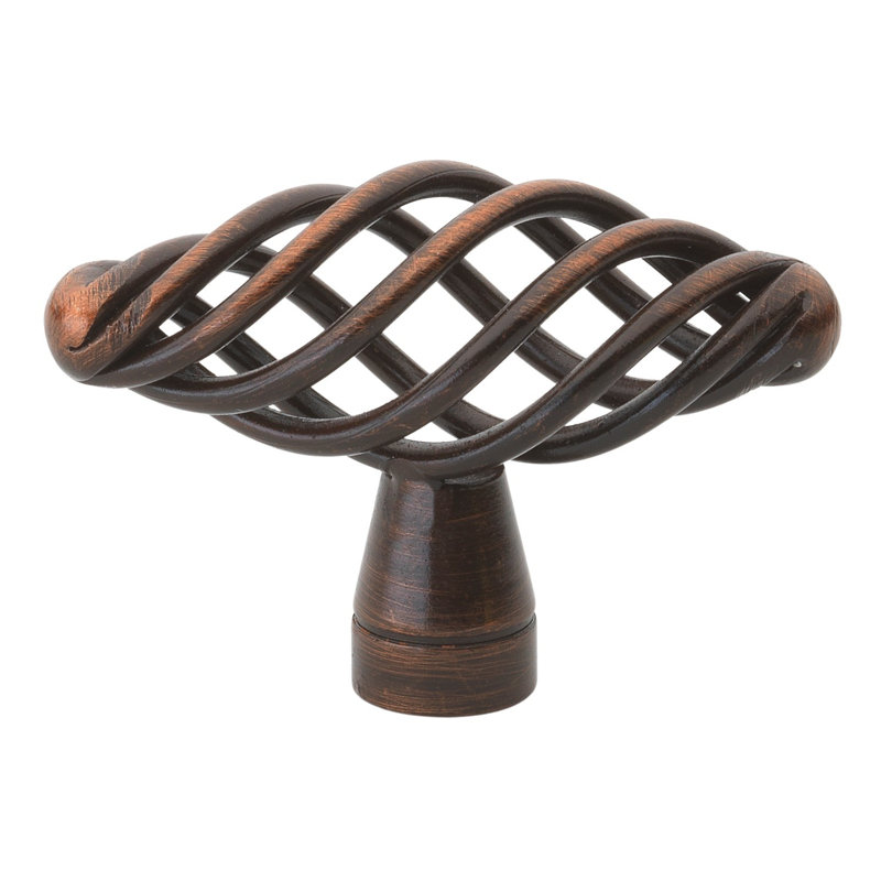 Poignée cage à oiseau, 2", Bronze frotté à l'huile, 1