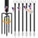 9FT Lamp String Light & light string poles 6 pcs  with Lead wire,Ground nail, Remote control and solar panel- Semicircle for Outdoor/indoor Decor(6 Pack)