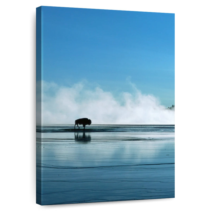 Bison Alvord Misty Yellowstone, H 48 po x l 32 po
