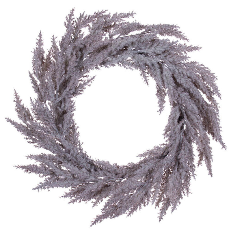 Vickerman 24" UnLit Artificial Pampas Grass Wreath., Beige