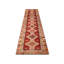 One-of-a-Kind Hand-Knotted 1960s 2'9" x 12'10" Wool Area Rug In Red/Orange/Beige