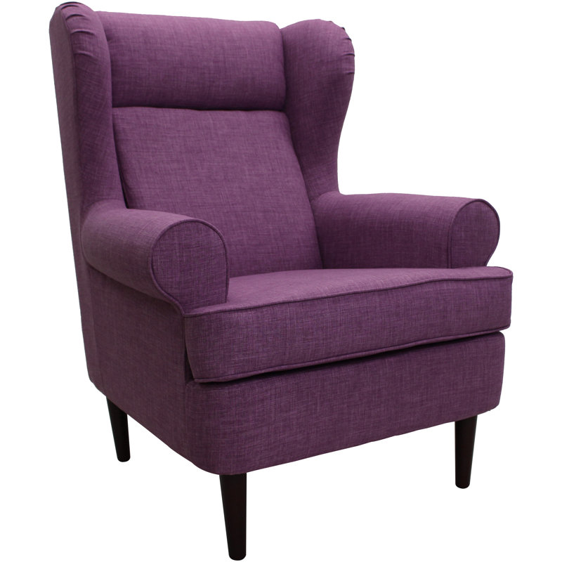 Fauteuil à oreilles 33,75 po Vosburg, Mauve