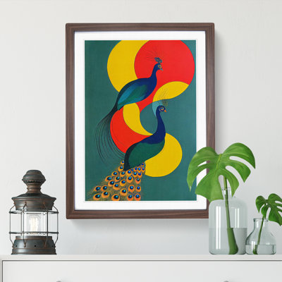 Abstract Peacocks No.1 - Framed Print