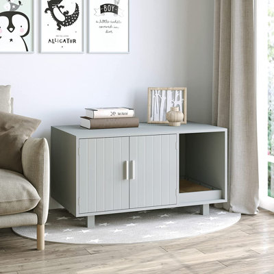 Mata Cat Litter Box Enclosure & House with Nightstand/End Table Design