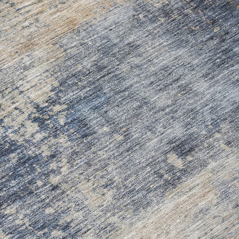 Tapis intérieur / extérieur bleu Roumiya , 5 pi x 7 pi 6 po