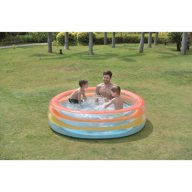 Piscine gonflable multicolore 6,5 'à 3 anneaux