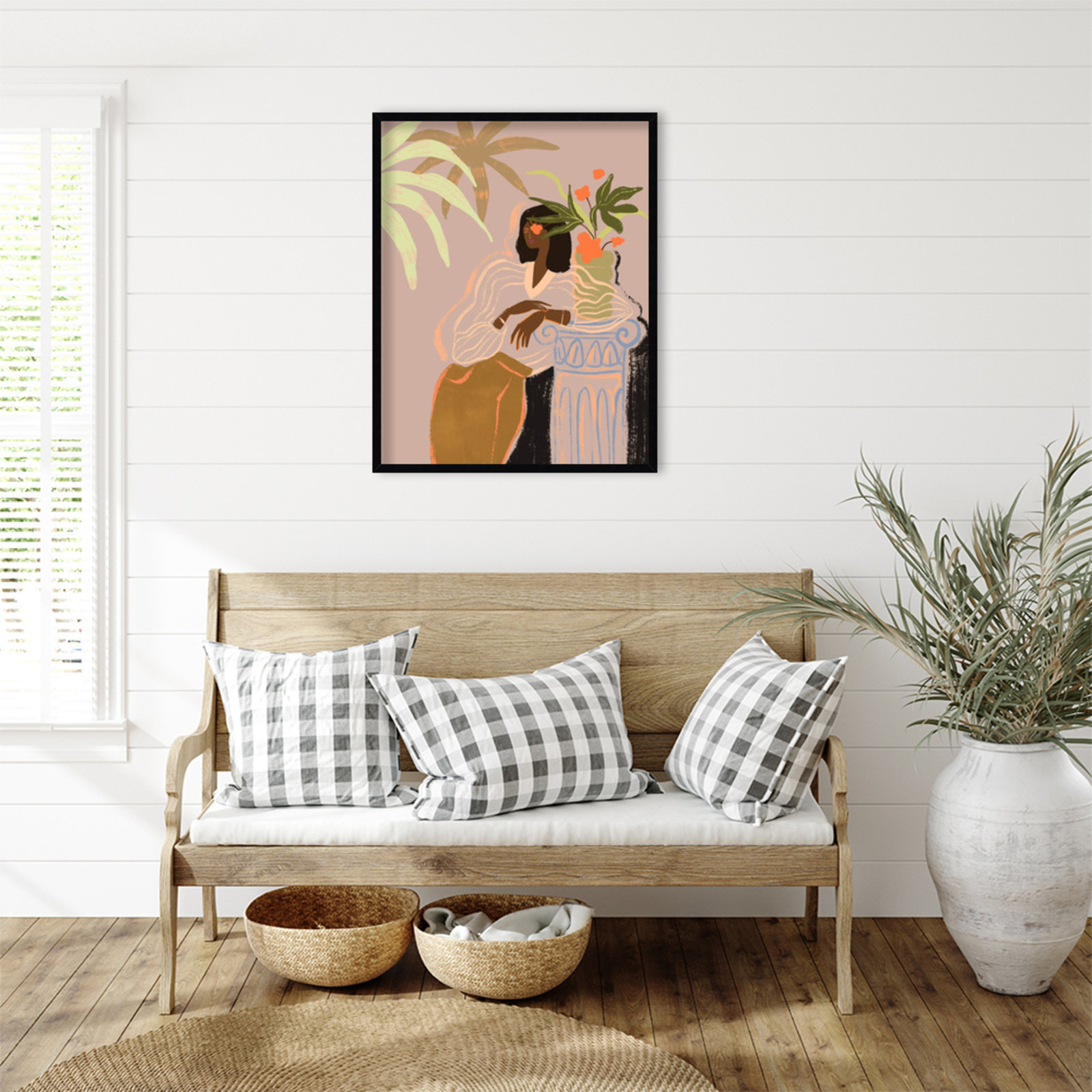 Prudence "Lady in Waiting" Print, Black, 33" H x 26" W
