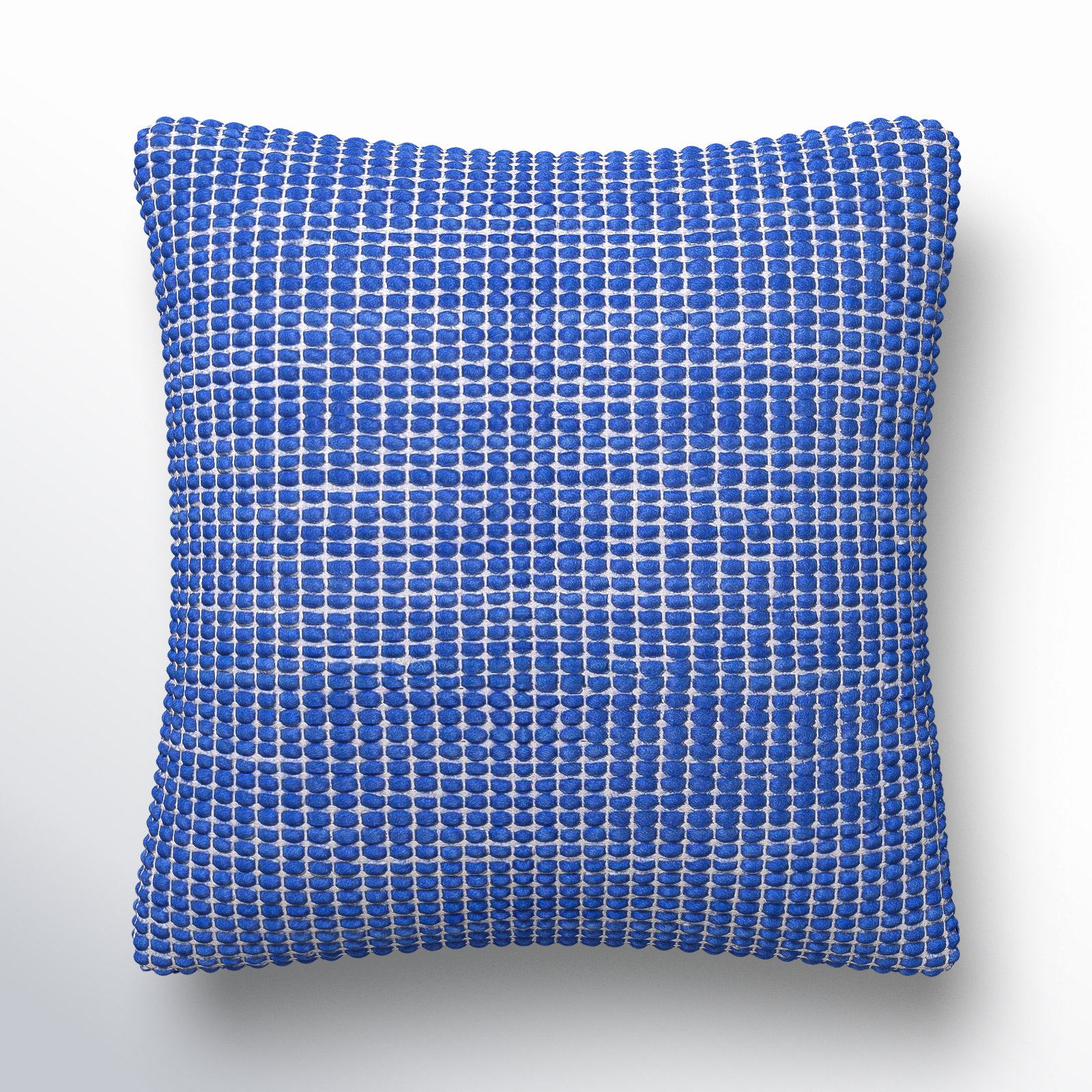Waverly Wool Throw Pillow, Down, Blue, 20" x 20"