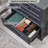Farmhouse 22'' Wide  Nightstand With Charging Station, Rustic Wood End Table With 3 Large Drawers & Bar Handles-771809961