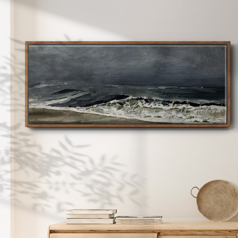 Moody Sea I - toile encadrée, H 8 po x l 20 po