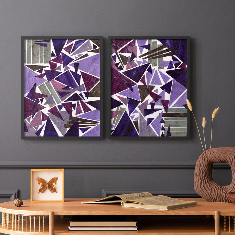 «Purple Dream I», reproduction encadrée de qualité supérieure - prête à être accrochée - aucun clou requis - aucun clou requis
