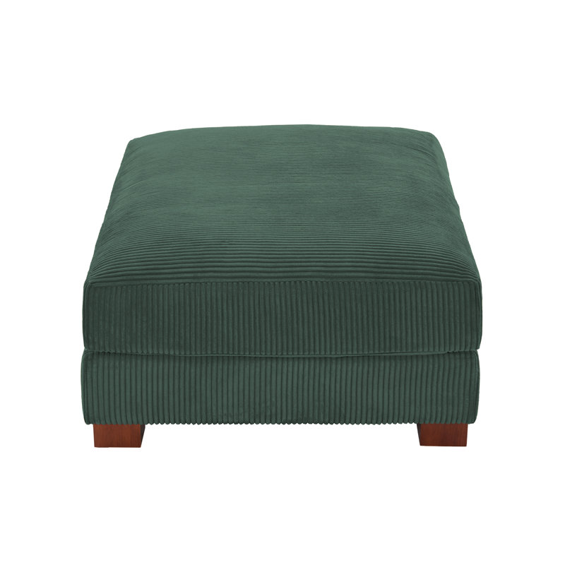 Vontavious Upholstered Ottoman, Hunter Green