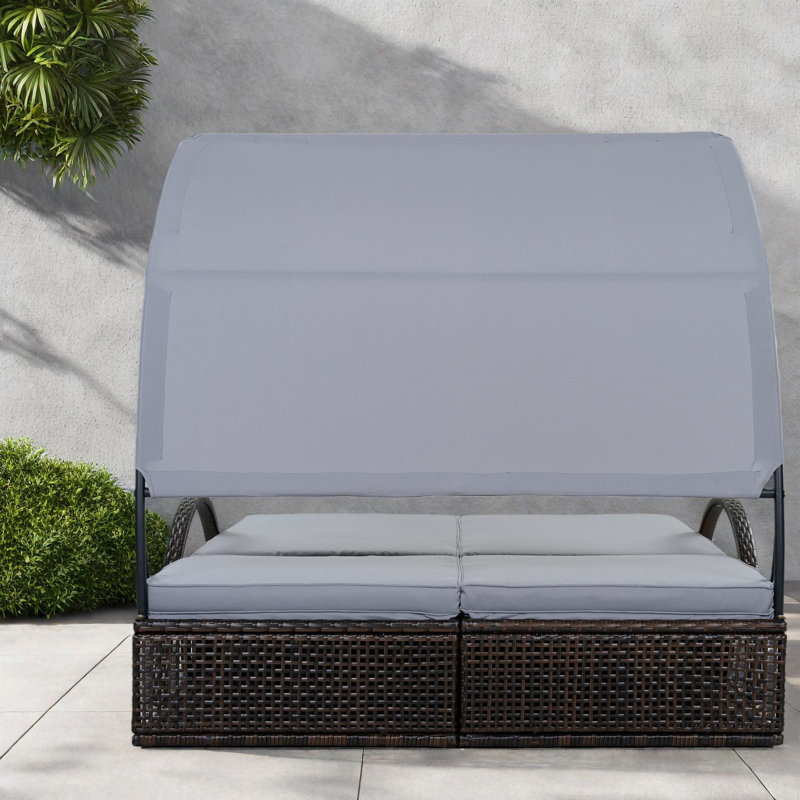 Méridiennes de patio réglables, lit de jour moderne en acier Hdpe pour piscine